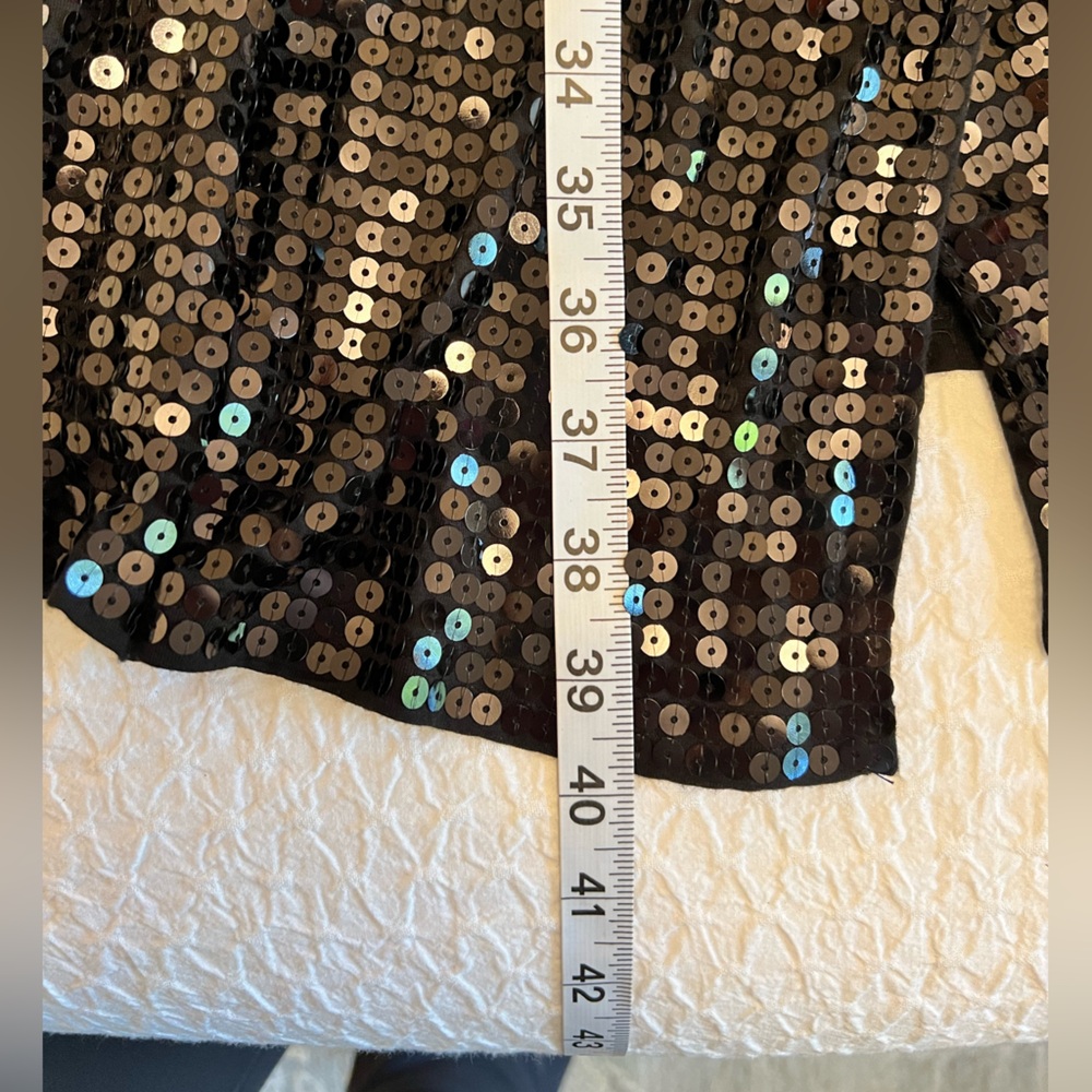 Michael Kors Black Sequin Wrap Dress (Size: M) - Picture 8 of 8